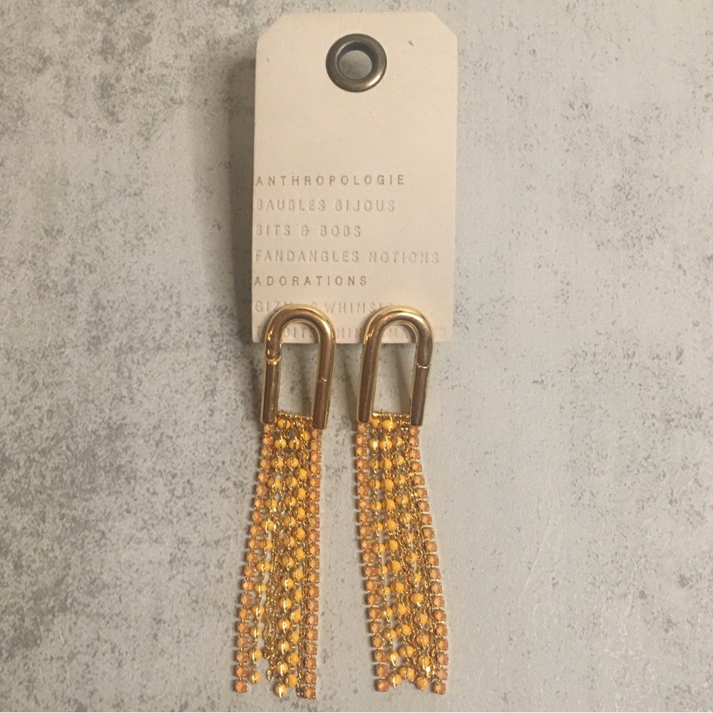 Anthropologie Single Clasp Drop Earrings